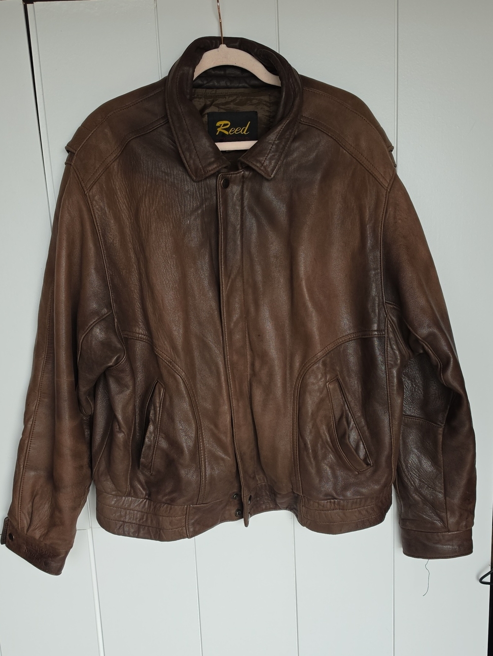 Reed Vintage Leather Bomber Jacket